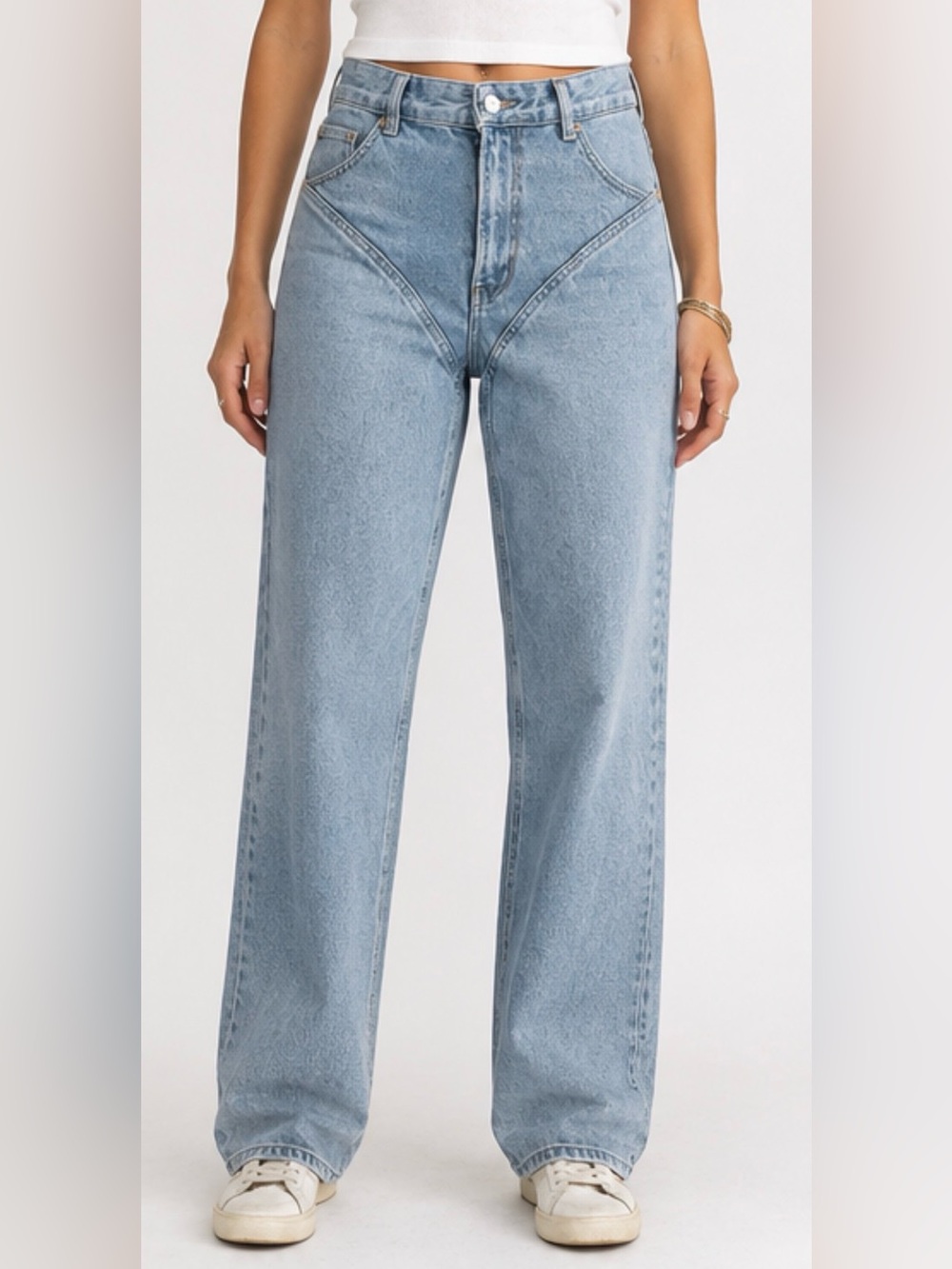 Zara High Rise Panel jeans size 4